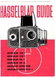 Hasselblad 1600 F manual. Camera Instructions.